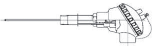 Spring loaded Thermocouple with head/nipple