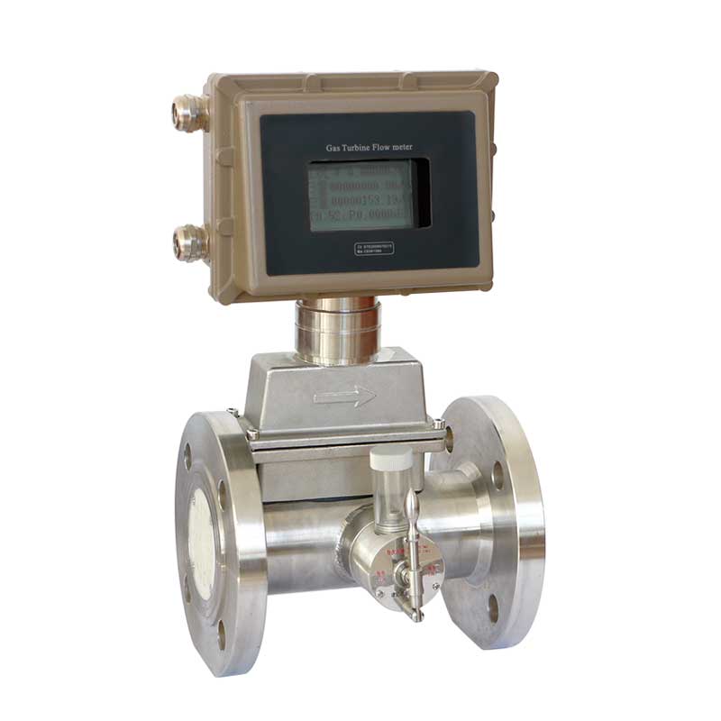 Gas turbine flow meter with compensation