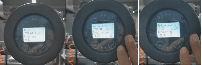 เครื่องวัดอัตราการไหลของโอริโอลิสสำหรับการวัดอัตราการไหลของสารละลาย oriolis flow meter for slurry flow measurement