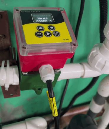 การวัดอัตราการไหลของกรด มล./นาที ml/min acid flow measurement