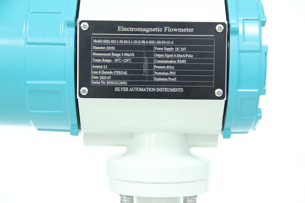 name plate of magnetic flow meter for acid