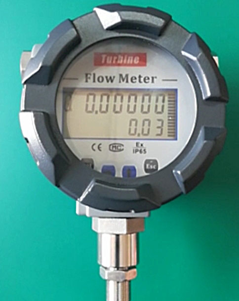 เครื่องวัดอัตราการไหลแบบกังหันดิจิทัลพร้อมจอแสดงผลดิจิทัล Digital turbine flow meter with digital display
